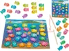 Montessori dřevěná hra s magnetem na rybaření ryb Náhled obrázku produktu 1