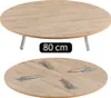 Sofra runde Holztisch mit klappbaren Beinen 80 cm Produktbild-Vorschau 4