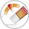 A close-up marketing image showing a tube of paint with an applicator tip, against a circular graphic with a gauge and markings. Produktbild-Vorschau