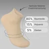 Sneakersocken Uni mit Fersenlasche – Nahtlose Kurzsocken Produktbild-Vorschau 3