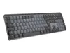 A top-down, slightly angled view of a gray and black mechanical keyboard against a white background. Podgląd zdjęcia produktu