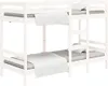 vidaXL Letto a castello bianco 90x200 cm in legno massiccio Anteprima dell’immagine prodotto 1