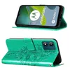 Lederhülle für Motorola Moto E13 Schmetterling Prägung Flip Produktbild-Vorschau 3