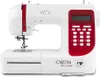 A white and red sewing machine is shown against a white background. Produktbild-Vorschau