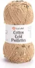 Yarnart Baumwolle Gold Paillettes 7105, Beige-Goldgarn, 82% Produktbild-Vorschau 1