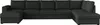A dark gray U-shaped sectional sofa is shown against a white background. Náhľad obrázku produktu