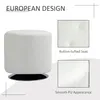 HOMCOM Drehbarer Ottoman-Fußhocker, runder Puffhocker, Produktbild-Vorschau 6