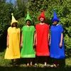 Unisex XXL Brettspiel Kostüm nicht ärgern Spielfiguren Gelb Grün Rot Blau von Vorne Produktbild-Vorschau