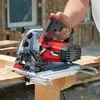 A person is using a circular saw to cut wood. Produktbild-Vorschau