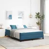 vidaXL Boxspringbett mit Matratze Dunkelblau 140 x 200 cm Produktbild-Vorschau 2