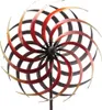 Windrad Gartendeko Metall Blüte gegenläufig 186 cm Produktbild-Vorschau 1