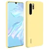 A yellow phone case is shown from the front and back. Produktbild-Vorschau