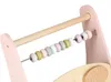 Trotteur en bois pour bébé avec abacus, rose Voir les images du produit 2