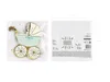 Servietten Kinderwagen 14x15cm 20 Stück blau gold Produktbild-Vorschau 2