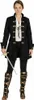 Damen Jacke de Luxe schwarz Piratin Kurzmantel Karneval Produktbild-Vorschau 6
