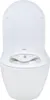 A white toilet with the lid up, showing the bidet function. Produktbild-Vorschau