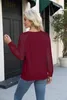 Damenbluse Langarm Spitze Elegant Bordeaux M Produktbild-Vorschau 5