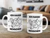 Einhorn Spruch - Ich hasse Menschen Kaffee-Tasse Trend Produktbild-Vorschau 3