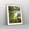 Gerahmtes Poster - Rahmen in heller Eiche - Pfad Natur Wald Produktbild-Vorschau 8