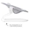 A baby bouncer seat with a white frame, shown from the side against a white background. Produktbild-Vorschau