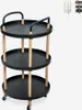 Lebensmittelwagen rund 3 Ablagen Design Nordic Räder Biky Produktbild-Vorschau 4