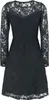 Gothicana by EMP Damen schwarzes Langarm-Kleid tailliert Produktbild-Vorschau 2