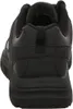 The back view of a black Skechers shoe. Voir les images du produit