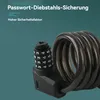 Fahrradschlösser, schwarzes Kabelschloss, mit Produktbild-Vorschau 3