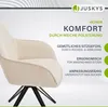 Juskys Drehstuhl Clyde 4er Set - Stuhl mit Armlehne - Stoff Produktbild-Vorschau 4
