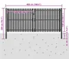 Stalowa brama ogrodowa 4x2 m antracyt Podgląd zdjęcia produktu 4