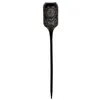 A black solar garden light with a decorative, perforated top. Produktbild-Vorschau