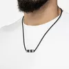 SERASAR | Lederhalskette für Herren [Solid] mit Silber Produktbild-Vorschau 3