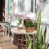 Set di 3 vasi da fiori Relaxdays, in legno fiammato, per Anteprima dell’immagine prodotto 3