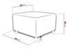 Pouf ELZA – grigio chiaro Anteprima dell’immagine prodotto 3