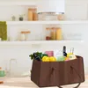 Relaxdays Kaminholztasche aus Filz, tragbarer Produktbild-Vorschau 3