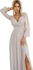 Numoco Formelle Frauenkleider Nela beige XS Produktbild-Vorschau 8
