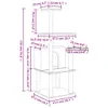 Diagram of a cat tree with dimensions indicated. Náhľad obrázku produktu