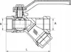 Kugelhahn Mit Filter 1/2" Mit Stopfen Produktbild-Vorschau 2