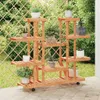 vidaXL Stojan na kvety s kolieskami 110x25x115 cm z Náhľad obrázku produktu 2