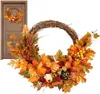 Herbstkränze Für Die Haustür,Kürbiskranz Halloween Produktbild-Vorschau 1