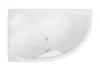 A top-down view of a white corner bathtub. Produktbild-Vorschau