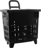 Einkaufstrolley Einkaufskorb m. Rollen 55L Schwarz Produktbild-Vorschau 2
