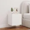 vidaXL TV-Wandschrank mit LED-Leuchten Weiß 40,5x35x40 cm Produktbild-Vorschau 2