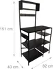 Scaffale da cucina Relaxdays con presa di corrente e porta Anteprima dell’immagine prodotto 4