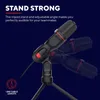 A microphone on a tripod stand with multiple ghosted images showing its adjustable angle. Náhľad obrázku produktu