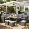 MeXo Gartenlounge Set 8 Personen Lounge Gartenmöbelset Produktbild-Vorschau 13