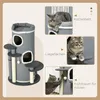 Arbre à chat PawHut de 99 cm avec niches et balle à jouer, Voir les images du produit 4