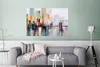 MuchoWow® Poster Ölgemälde - Skyline - Abstrakt 120x80 cm - Produktbild-Vorschau 5