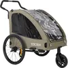 Remorque vélo 2en1 - pour 2 enfants - vert Voir les images du produit 6
