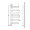 LuxeBath Designový koupelnový radiátor, 600x1400 mm, bílý, Náhled obrázku produktu 8